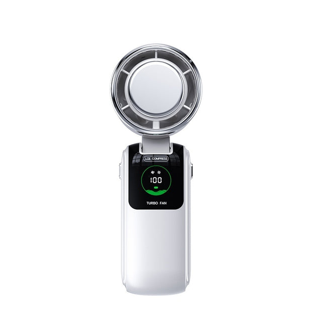 New Ice Pack High-Speed Handheld Eletirc Fan Speed Adjustable Folding Mini Fan Portable Outdoor Hanging Neck Small Fan